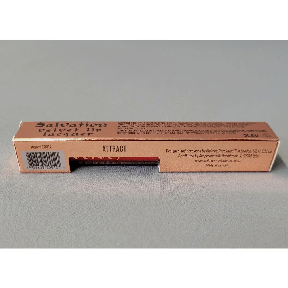 Makeup‎ Revolution London Salvation Velvet Lip Lacquer Attract 0.08oz Matte New
